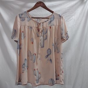 Cactus Peplum Top, size women's medium